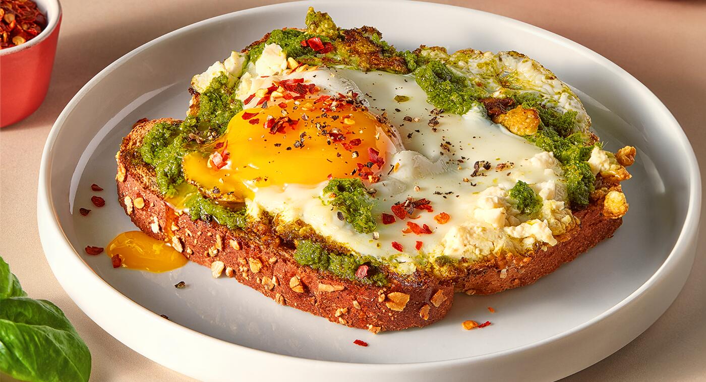 Pesto Egg Toast | Feed Good Rewards